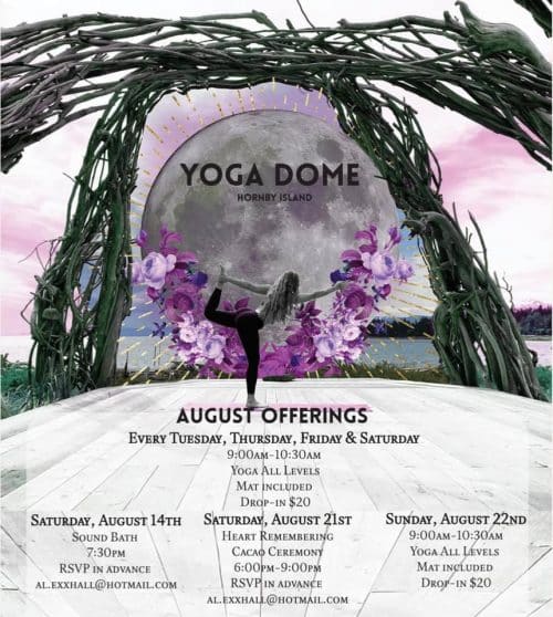 Classes at The Yoga Dome - Hornby Island, BC